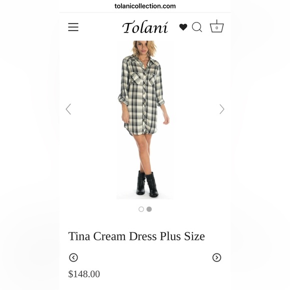 Embroidered Plaid Dress | Tolani Collection - Picture 1 of 14